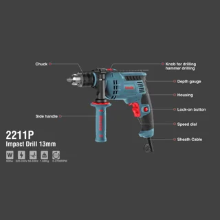 دریل چکشی 600 وات رونیکس 2211P - قدرت و کارایی بی‌نظیر - تصویر
